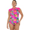 image:imageBody Glove Womens Stand Up Zip Front Paddle One Piece Swimsuit with UPF 50Tulum Tropic