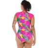 image:imageBody Glove Womens Stand Up Zip Front Paddle One Piece Swimsuit with UPF 50Tulum Tropic