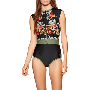 image:imageBody Glove Womens Stand Up Zip Front Paddle One Piece Swimsuit with UPF 50Incognito Floral
