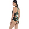 image:imageBody Glove Womens Edith Zip Front One Piece SwimsuitHamoa Black Floral
