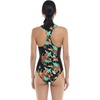 image:imageBody Glove Womens Edith Zip Front One Piece SwimsuitHamoa Black Floral