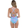 image:imageBody Glove Womens Eleonore Onepiece Tank Swimsuit  VWire Front Shelf Bra Removable Soft CupsAzores Blue Leaf Print