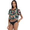 image:imageBody Glove Womens Lalancha Surf Shirt Cover Up Top with Quick Dry Vapor FabricHamoa Black Floral