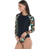 image:imageBody Glove Womens Sleek Long Sleeve Rashguard with UPF 50Hamoa Black Floral
