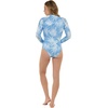 image:imageBody Glove Womens Sloane Onepiece Swimsuit  Contour Shelf Bra Raglan Long Sleeves Zip Front UPF 50 Medium CoverageDenim Palm