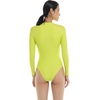 image:imageBody Glove Womens Sloane Onepiece Swimsuit  Contour Shelf Bra Raglan Long Sleeves Zip Front UPF 50 Medium CoverageKey Lime