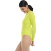 image:imageBody Glove Womens Sloane Onepiece Swimsuit  Contour Shelf Bra Raglan Long Sleeves Zip Front UPF 50 Medium CoverageKey Lime