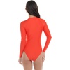 image:imageBody Glove Womens Sloane Onepiece Swimsuit  Contour Shelf Bra Raglan Long Sleeves Zip Front UPF 50 Medium CoveragePoppy Red
