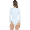 image:imageBody Glove Womens Sloane Onepiece Swimsuit  Contour Shelf Bra Raglan Long Sleeves Zip Front UPF 50 Medium CoverageSnow White