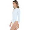 image:imageBody Glove Womens Sloane Onepiece Swimsuit  Contour Shelf Bra Raglan Long Sleeves Zip Front UPF 50 Medium CoverageSnow White