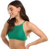 image:imageBody Glove Womens Alesha High Neck Bikini Top Swimsuit with Adjustable 2Way Back DetailNifty Emerald Rib