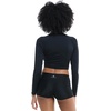 image:imageBody Glove Womens Let It Be Long Sleeve Crop Top Rashguard with UPF 50Rash Guard ShirtBlack