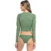 image:imageBody Glove Womens Let It Be Long Sleeve Crop Top Rashguard with UPF 50Rash Guard ShirtCactus