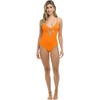 image:imageBody Glove Womens Maddie VNeck Onepiece Swimsuit with CutOut and Ring DetailComo Textured Orange