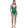 image:imageBody Glove Womens Maddie VNeck Onepiece Swimsuit with CutOut and Ring DetailViridian Green