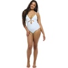 image:imageBody Glove Womens Maddie VNeck Onepiece Swimsuit with CutOut and Ring DetailWhite Snow