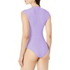 image:imageBody Glove Womens Manny Zip Front CapSleeve One Piece Swimsuit with UPF 50Akebi
