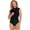 image:imageBody Glove Womens Manny Zip Front CapSleeve One Piece Swimsuit with UPF 50Black