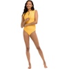 image:imageBody Glove Womens Manny Zip Front CapSleeve One Piece Swimsuit with UPF 50Canary