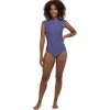 image:imageBody Glove Womens Manny Zip Front CapSleeve One Piece Swimsuit with UPF 50Iris Blue