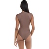 image:imageBody Glove Womens Manny Zip Front CapSleeve One Piece Swimsuit with UPF 50Latte