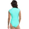 image:imageBody Glove Womens Manny Zip Front CapSleeve One Piece Swimsuit with UPF 50Sea Mist