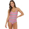 image:imageBody Glove Womens Sandbar Onepiece Swimsuit with Adjustable Tie Back DetailShimmer Stripe
