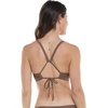 image:imageBody Glove Womens Smoothies Drew Solid Bikini Top Swimsuit with Adjustable 2Way Back DetailLatte
