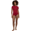 image:imageBody Glove Womens Smoothies In Motion Solid Short Sleeve RashguardCranberry
