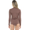 image:imageBody Glove Womens Smoothies Sleek Solid Long Sleeve Rashguard with UPF 50Latte
