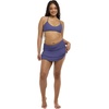 image:imageBody Glove Womens Standard Lambada Solid Mesh Swimsuit Cover Up SkirtIris Blue