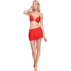 image:imageBody Glove Womens Standard Lambada Solid Mesh Swimsuit Cover Up SkirtTrue Red