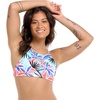 image:imageBody Glove Womens Alesha High Neck Bikini Top Swimsuit with Adjustable 2Way Back DetailMiami Palm Tree Print