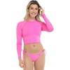 image:imageBody Glove Womens Let It Be Long Sleeve Crop Top Rashguard with UPF 50Sugar Plum