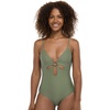 image:imageBody Glove Womens Maddie VNeck Onepiece Swimsuit with CutOut and Ring DetailCactus