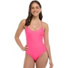 image:imageBody Glove Womens Sandbar Onepiece Swimsuit with Adjustable Tie Back DetailBubble Gum