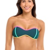 image:imageBody Glove Womens Tainted Love Retro Bandeau Bikini Top SwimsuitKingfisher Colorblock