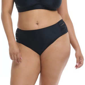 image:imageBody Glove Womens Retro Plus Size High Waist Bikini Bottom SwimsuitBlack