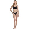 image:imageBody Glove Womens Kate Crop Bikini Top Swimsuit with Front TieBlack Ibiza Rib