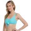 image:imageBody Glove Womens Kate Crop Bikini Top Swimsuit with Front TieCyan Blue