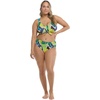image:imageBody Glove Womens Kate Crop Bikini Top Swimsuit with Front TieManoa Falls Leaf Print