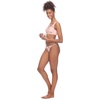 image:imageBody Glove Womens Kate Crop Bikini Top Swimsuit with Front TieRio Dusty Pink Ribbed Print