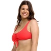 image:imageBody Glove Womens Kate Crop Bikini Top Swimsuit with Front TieSnapdragon Ibiza Rib