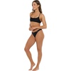 image:imageBody Glove Womens Kimi Bralette Bikini Top for Women  Adjustable 2Way Tie Back Removable Soft Cups Slim Strap Swim TopBlack