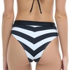 image:imageBody Glove Womens Marlee High Waist Bikini Bottom SwimsuitBlackWhite Malibu Stripe