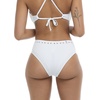 image:imageBody Glove Womens Marlee High Waist Bikini Bottom SwimsuitWhite Laser Cut