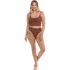 image:imageBody Glove Womens Norah Crop Bikini Top SwimsuitBrown Ibiza Rib