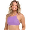 image:imageBody Glove Womens Smoothies Alesha Solid High Neck Bikini Top Swimsuit with Adjustable 2Way Back DetailAkebi