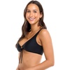 image:imageBody Glove Womens Smoothies Lolah Solid Bikini Top Swimsuit with Tie Front DetailBlack