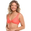 image:imageBody Glove Womens Smoothies Lolah Solid Bikini Top Swimsuit with Tie Front DetailSunset